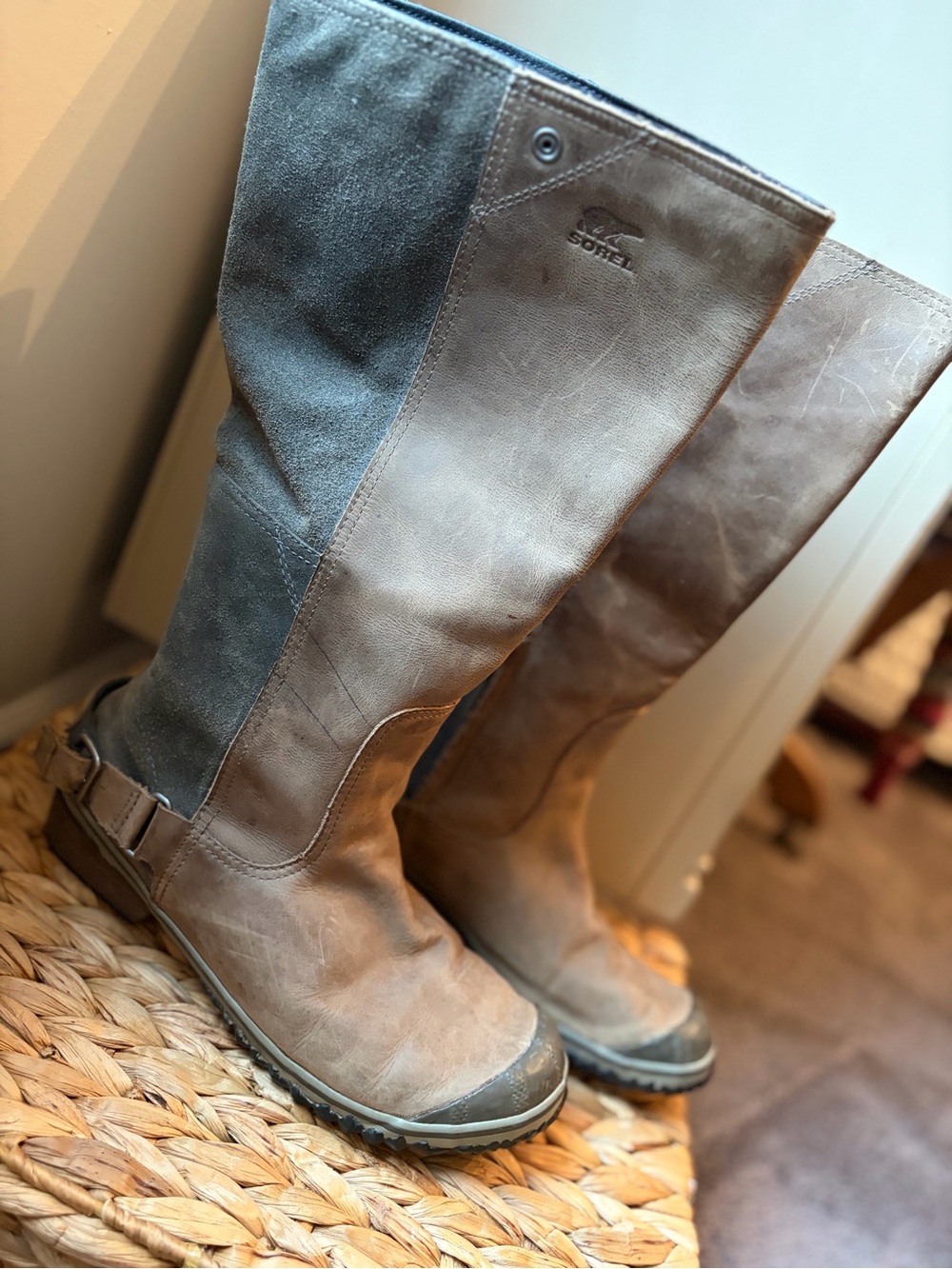 Sorel Slimboot Leather Suede Western Waterproof Tall Riding Boot